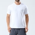 thumbnail image 2 of Men Short Sleeve Fashion T Shirt Casual Sports Top Cool Breathable Slim Fit Tee for Daily Wear Comfortable Lightweight Summer Men's Lightweight Crewneck Tee Tops, 2 of 8