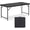 Black, variant on 4ft Folding Table with Adjustable Height, 2-Level Foldable Table with HDPE Top & Steel Legs, Portable 4 Foot Folding Table for Picnic, Party, Craft, Indoor Outdoor Use, Black