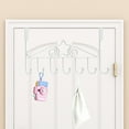 thumbnail image 1 of XYAIYT Over The Door Hanging Rack Shelf Door Back Hooks Storage Solution for Bedroom Bathroom Entryway Versatile Iron Hooks for Clothes Sturdy Heavy Duty Rustproof 16.41x8.66x1.96in, 1 of 6