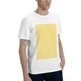 thumbnail image 2 of Bingfone Yellow Gingham Men'S Loose Fit Short-Sleeve Pocket T-Shirt, 2 of 7