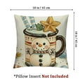 thumbnail image 4 of PHYHOO Hot Cocoa Snowflakes Throw Pillow Covers Set of 2 Outdoor Home Decor, Snow Seasonal Couch Cushion Case 24x24in, 4 of 7