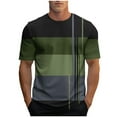 thumbnail image 2 of Weiqiqre T-Shirts pour Homme T-Shirt à Manches Courtes à Blocs de Couleur Col Ras du Cou Chandail Décontracté Basique, 2 of 4
