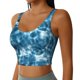 thumbnail image 2 of Fotbe Blue Tie Dye Sujetador Deportivo Largo sin Aros para Mujer con Almohadillas y Soporte Medio, Transpirable y Absorbente, Camiseta Tipo Chaleco o Tank Top-Medium, 2 of 8