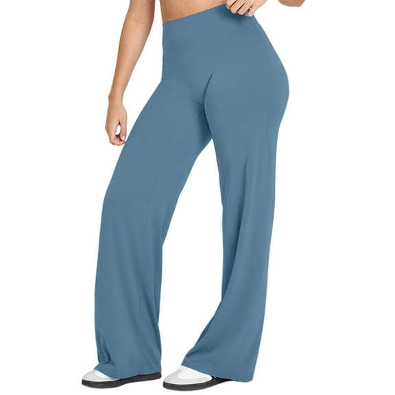 Women Pants Wide Leg Pants Woman High Waist Casual Pants With Lifting Soft Stretchy Comfy Trousers For Yoga Gym Workout Athletic Wear