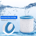 thumbnail image 3 of 8Pcs Pool Filter Cartridges Type H Replacement Swimming Pool Filter for Pool Filter Pump Cleaner,4 x Pool Filter Cartridge,White&Blue, 3 of 8