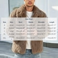thumbnail image 7 of Men Cropped Fuzzy Jacket Winter Warm Coat Open Front Outerwear,Lapel Long Sleeve and Pocket Daily Casual Comfy Wear,Beige,L, 7 of 7