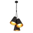 thumbnail image 4 of 8684-MK-GA-Crystorama Lighting-Alston - 3 Light Pendant-34 Inches Tall and 20 Inches Wide-Matte Black/Antique Gold Finish, 4 of 8