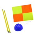 thumbnail image 3 of AMLESO Soccer Corner Flag Football Field Corner Flag Supplies Bright Colors Playing Field Equipment Training Sports Flag for Outdoor 1m pole blue base, 3 of 10