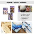 thumbnail image 5 of ZHONGYUTONG 3 Piece Farm Animal Wall Art Funny Highland Cow Donkey Pig Painting Animal and Flower Pictures Farmhouse Canvas Prints Home Decor Framed (12.00" x 16.00" x 3PCS), 5 of 5