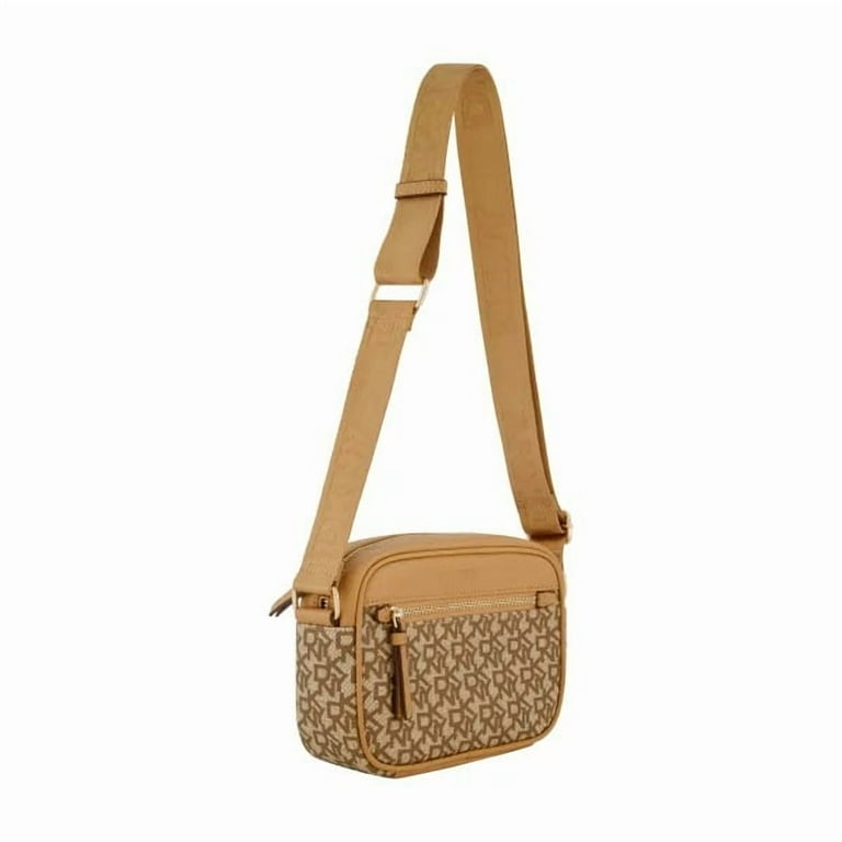DKNY Women's Pebble Logo Crossbody Bag – Adjustable Strap, Compact