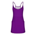 thumbnail image 7 of Borniu Womens Tennis Dress Workout Mini Dress with Shorts Sleeveless Spaghetti Straps Golf Athletic Dresses, 7 of 7