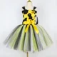 thumbnail image 4 of Disfraz de abeja para niñas, ropa para fiesta de cumpleaños, vestido de baile con flores, vestido de princesa con tutú de abeja para niñas, disfraces de Halloween, 4 of 5
