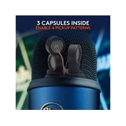 Blue Yeti USB Microphone - Midnight Blue - Ultimate USB microphone - 3 condenser capsules - 4 recording patterns - 20Hz - 20kHz