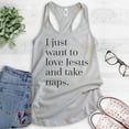 thumbnail image 2 of I Just Want To Love Jesus And Take Naps Tank Top, Ladies Racerback Tank Top, Christian Tank, Jesus Saying, Silver Gray, X-Large, 2 of 3