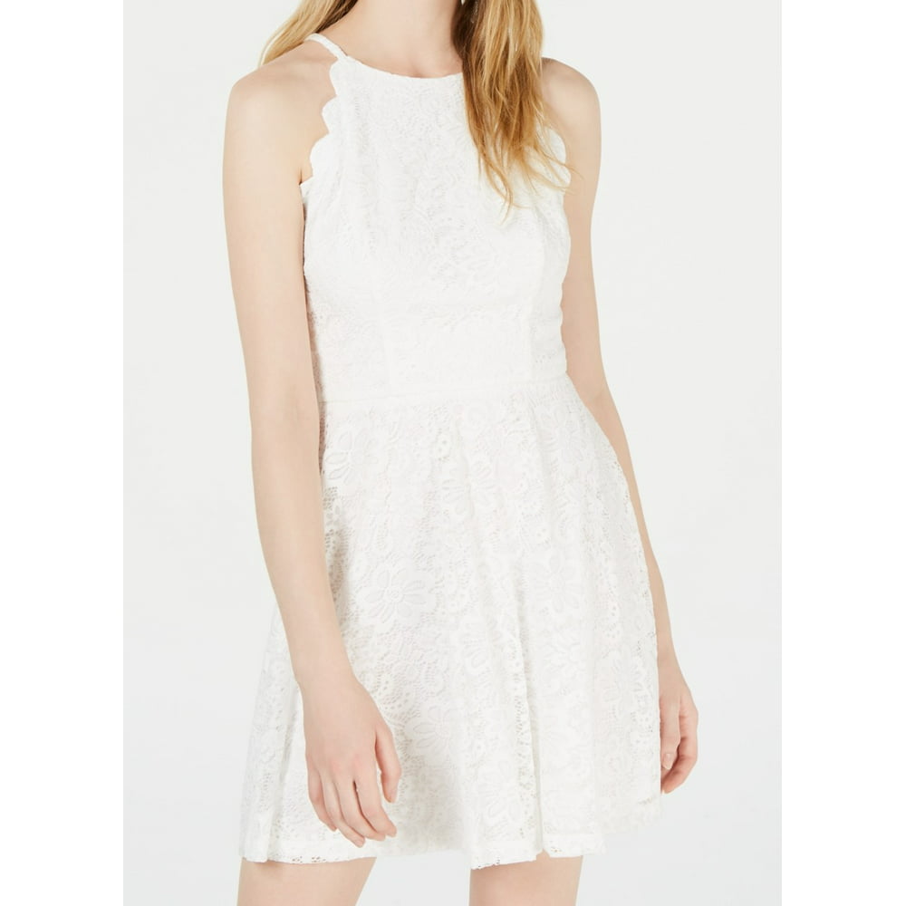 BCX - Junior's Dress Classic A-Line Lace Scallped Trim 3 - Walmart.com ...