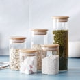 thumbnail image 5 of GOOHOCHY 1Set Multipurpose Transparent Glass Storage Jars for Pantry Organization 10x25cm, 5 of 8