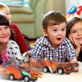 thumbnail image 4 of 6pcs/set Children Simulation Dinosaur Toy Pull Back Car Tyrannosaurus Model Toy Racing Vehicles Kids Xmas Gift, 4 of 7