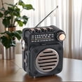 thumbnail image 4 of Radio Player Música Inalámbrica BT FM AM SW STEREO Con LED Linter Light Mini Receptor para Interiores Al Aire Libre, 4 of 9