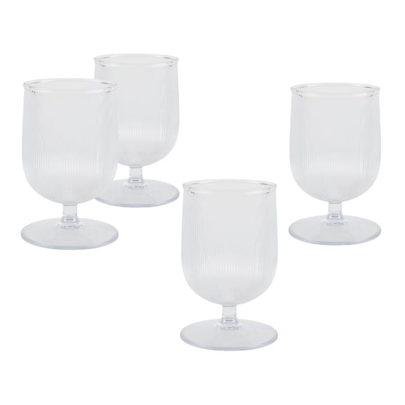 Better Homes & Gardens 4-Piece Clear Ribbed Tritan Goblet Set