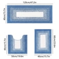 thumbnail image 3 of Tuvgenk 3 Piece Bathroom Rug Set Water Absorbing Non Slip Bath Rug Set Washable Large Bath Mat Set for Bathroom Floor(Blue,47x16,24x16,20x16 inch), 3 of 7