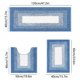 thumbnail image 3 of Juego de alfombras de baño de microfibra antideslizantes, suaves, absorbentes y lavables a máquina | Alfombra contorneada en forma de U para inodoro, bañera y ducha, 3 of 7