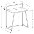 thumbnail image 3 of Atlin Designs 32" Mid-Century Engineered Wood Writing Desk in White, 3 of 5