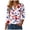 Red, variant on vigerkar 4th of July Shirts for Women Henley V Neck Button 3/4 Sleeve Tops Independence Day American Flag Patriotic T Shirts (Red, S)