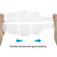 thumbnail image 5 of Uxcell Silicone Swimming Gloves Webbed Swim Gloves Water Resistance Gear Paddle Fins White 1Pair, M, 5 of 6
