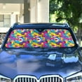 thumbnail image 4 of Girls Face Graffiti Car Windshield Sun Shade Foldable Car Front Window Visor Heat and UV Protection 53x23.5, 4 of 8