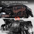 thumbnail image 4 of NICECNC 12" Canvas Leather Motorcycle Saddle Bags Vintage Side Pouch Panniers Universal Black, 4 of 9