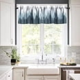 thumbnail image 3 of Foggy Forest Valance Curtain, Green Coniferous Tree Silhouette Mist Landscape Windows Curtain Valance for Kitchen Dining Room Canteens Home Decor, One Panel 54x18in, 3 of 6
