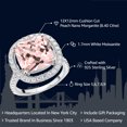 thumbnail image 2 of Gem Stone King 925 Sterling Silver Cushion Peach Nano Morganite and White Moissanite Women Ring (8.40 Cttw, Available in Size 5, 6, 7, 8, 9), 2 of 5