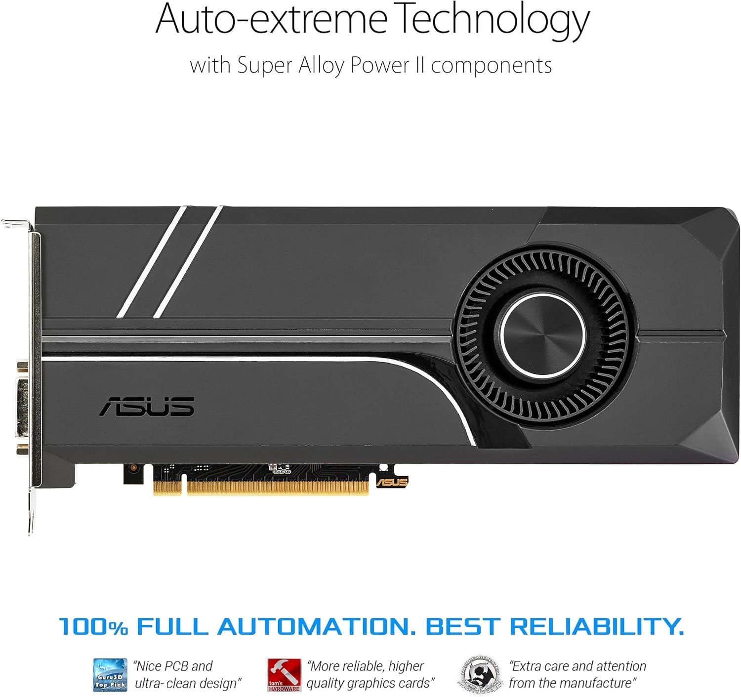 Restored ASUS GeForce GTX 1070 TI 8GB GDDR5 Turbo Edition VR Ready DP HDMI DVI-D Graphics Card (TURBO-GTX1070TI-8G) (Refurbished)