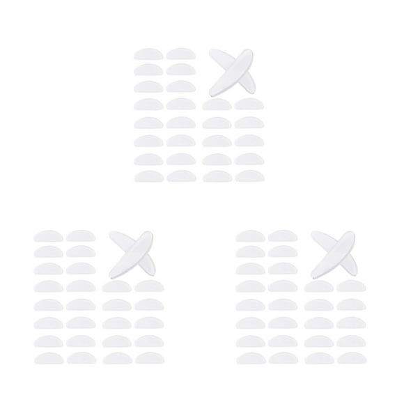 54 Pairs Eyeglasses Nose Pads Glasses Adhesive Silicone Anti-Slip Nosepads for Eyeglass Glasses Sunglasses,54 Pairs of clear nose pads,transparent