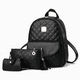 thumbnail image 1 of Mochila Back Pack Para Dama Malubero Kit 3 Piezas Negras Malu1793, 1 of 3
