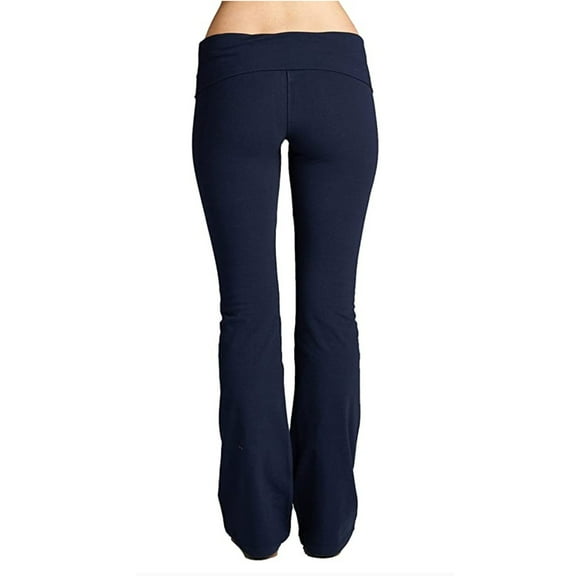 Gubotare Workout Leggings For Women Bootcut Yoga Pants for Women with Pockets High Waisted Workout Pants Tummy Control Bootleg Work Pants for Women,Navy XXL