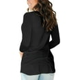 thumbnail image 4 of Womens Long Sleeve V Neck Fall T Shirts Loose Fit Basic Tops S-XXL, 4 of 4
