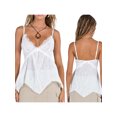 thumbnail image 6 of Coduop Women Summer Basic Camisole Vest Irregular Hem Lace Patchwork Casual Sleeveless Tops, 6 of 8