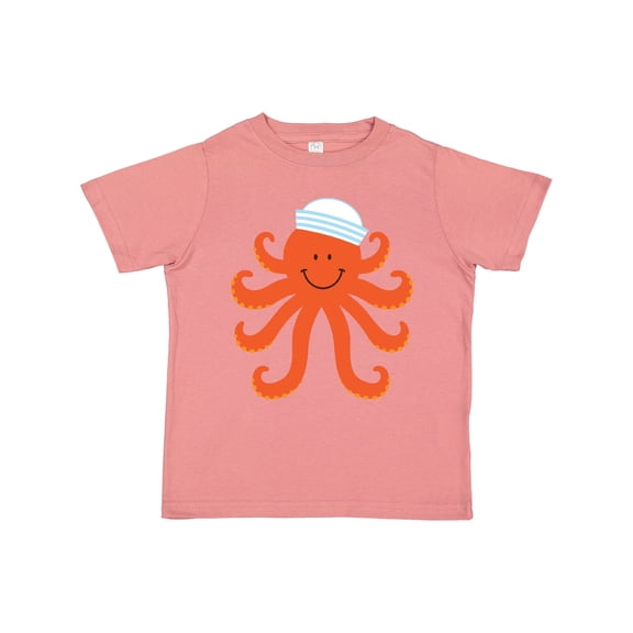 Inktastic Orange Octopus Cute Sea Creature Nautical Boys or Girls Toddler T-Shirt