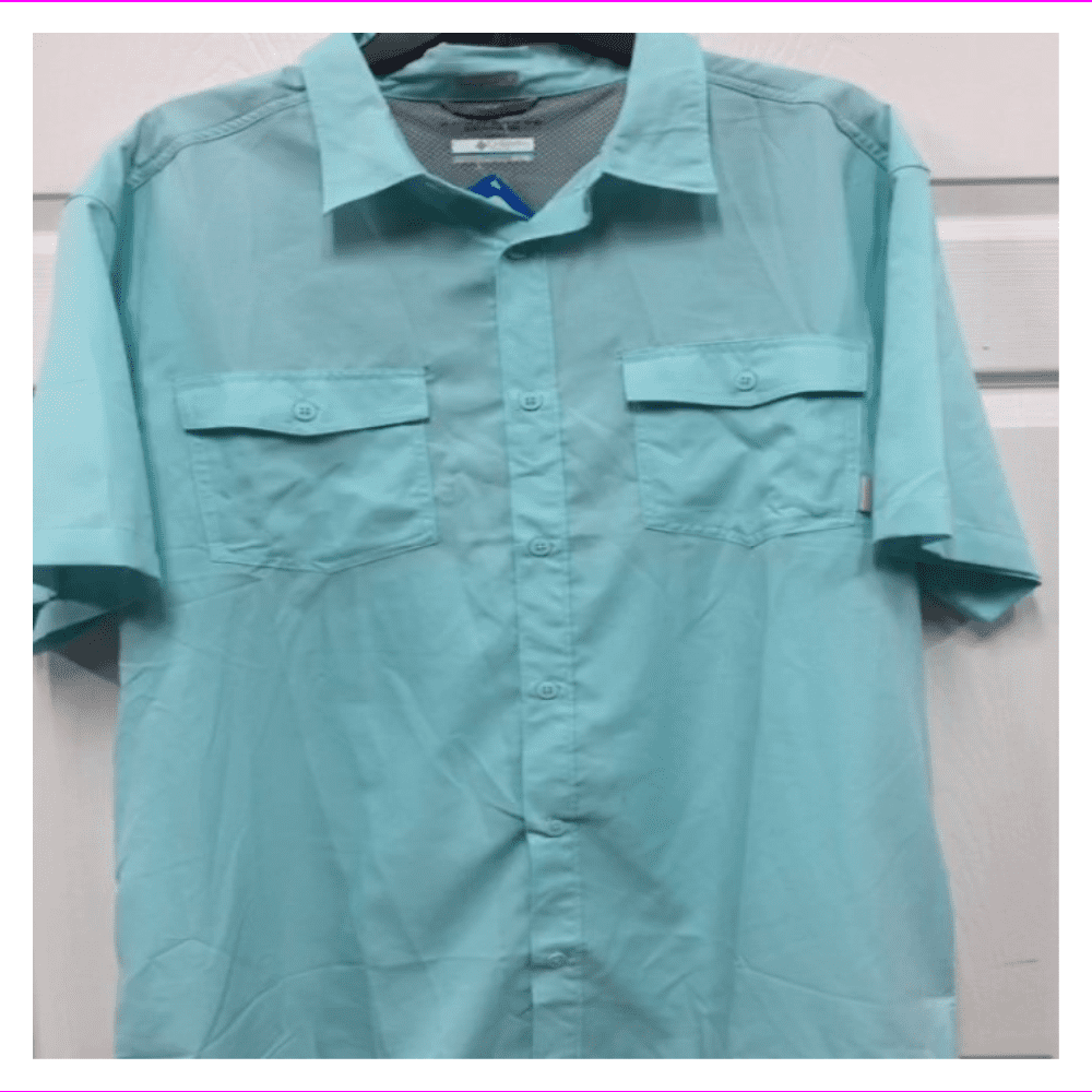 Men's Regular Fit Omni-shade Short Sleeve Shirt XL/Ocean Water - Walmart.com