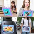 thumbnail image 6 of AVAWO Case for Samsung Galaxy Tab A9+ Plus 11 Inch 2024 with 360° Swivel Handle Strap Cover with Lanyard,Purple+Teal, 6 of 9