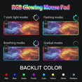 thumbnail image 5 of Wireless Charging Mouse Pad Large RGB Gaming Desk Mat 13 Light Modes Mousepad 31.5x11.8 Red and Purple Nebula, 5 of 6