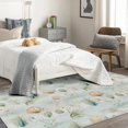 thumbnail image 4 of Shell Rugs for Living Room Bedroom - Seaweed Rug 4x6 - Coastal Carpet for Home Decor - Washable Non Slip Patterned Indoor Large Area Rug - Soft & Low Pile (ZK&709), 4 of 7