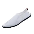 thumbnail image 1 of White Mens Loafers Round Toe Soft Sole Comfortable Slip On Solid Color Design For Casual Indoor Outdoor Wear In Spring And Summer Size 41, 1 of 9