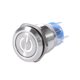 thumbnail image 1 of Interruptor pulsador de encendido con LED blanco de 19 mm, 12 V-24 V, con enclavamiento automático e impermeable de acero inoxidable, 1 of 3
