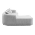 thumbnail image 3 of L-Shaped Modular Sofa with Wide Armrests - Deep Seat, Raised Backrest, 4 Free Pillows, Breathable Fabric, High-Density Foam, 3 of 21