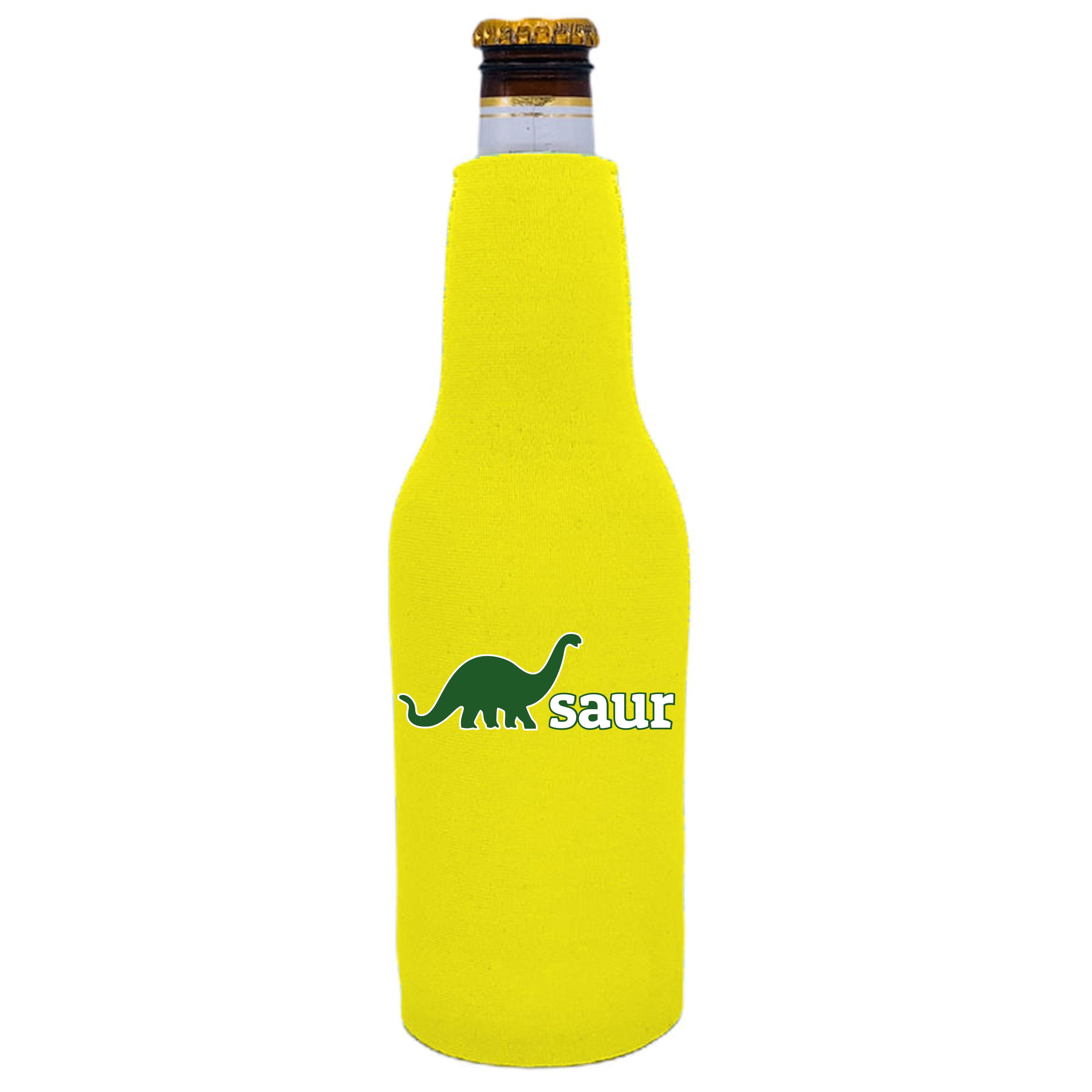 DinoSaur Beer Bottle Coolie (Yellow)