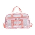 thumbnail image 3 of KiBcsLic Clear Tote Bag Fashion Women's Shoulder Bag for Music Festival Sports Travel Pink Red, 3 of 9