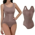 thumbnail image 2 of Chuancc Body Shaper Plus Size Corset For Women Tummy Post Body Shaper Butt Shapers Women's Bodysuit Girdles Full Body Shapewear For Women Brown 2XL, 2 of 4