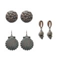thumbnail image 1 of Juego de pendientes con borlas y conchas huecas y formas geométricas vintage para mujer - 21386-14 | Código de modelo 5328 21386-14, 1 of 3